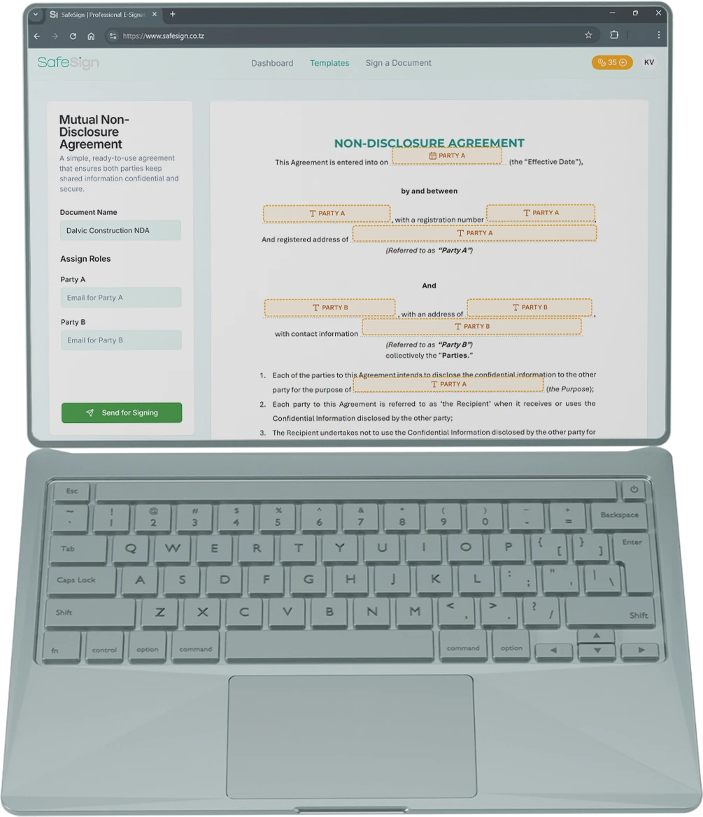 Template creation illustration